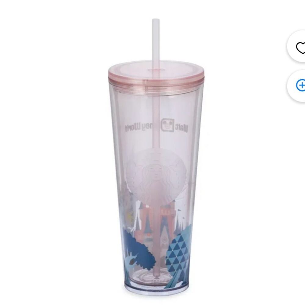 Starbucks Disney Walt Disney World Cinderella Castle Tumbler with Straw New - Picture 2 of 3